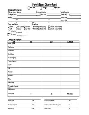 Payroll/Status Change Form - moore