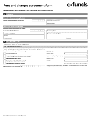 Fees and Charges Agreement Pack