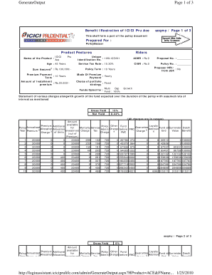 ICICI Pru Ace Benefit Illustration