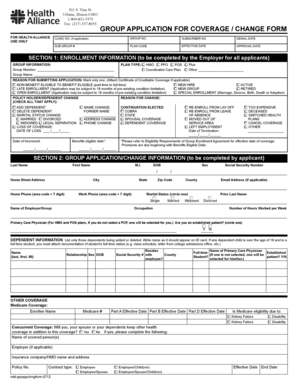 Health Alliance Group Application Form