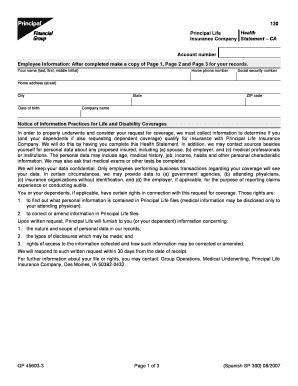 Principal Life Health Insurance Company Statement