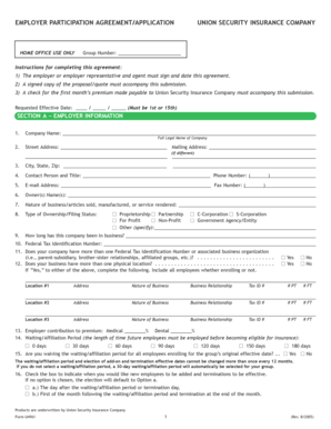 Employer Participation Agreement