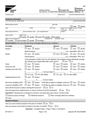 Principal Life Insurance Company Waiver - FL