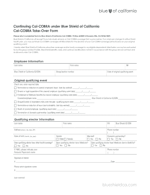 Cal-COBRA Take-Over Form