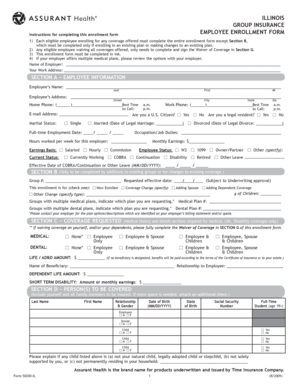 Illinois Employee Group Insurance Enrollment Form