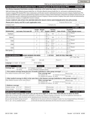 Humana Employee Enrollment Form