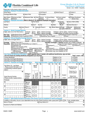 Group Member Life & Dental Enrollment Application