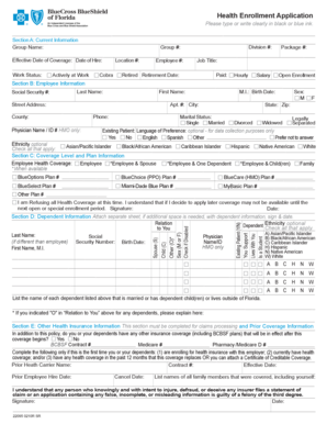 Health Enrollment Application