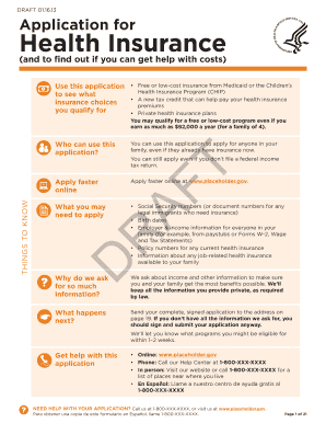 Health Insurance Application Form