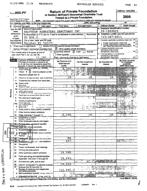 Form 990-PF 2005