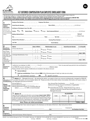 457 Deferred Compensation Plan Employee Enrollment Form