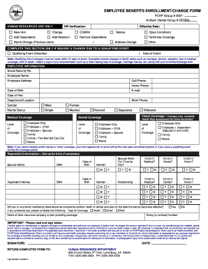 Employee Benefits Enrollment Form
