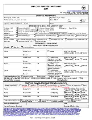 Employee Benefits Enrollment Form