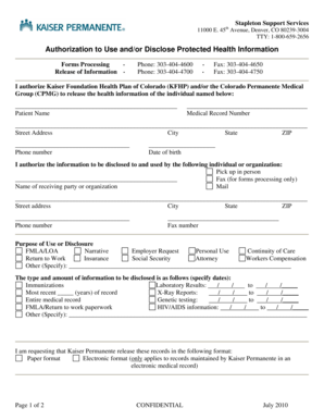 Authorization to Use and/or Disclose Protected Health Information