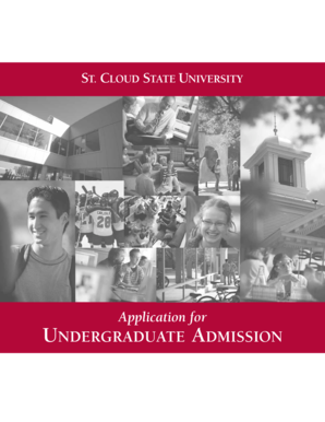 St. Cloud State University Undergraduate Admission Application