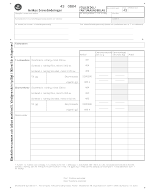 Swedish Mailing Invoice Template