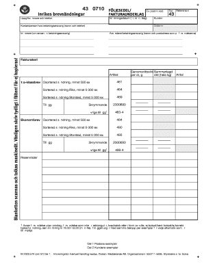 Swedish Mailing Invoice Form