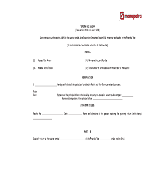Form 26QAA Quarterly Return