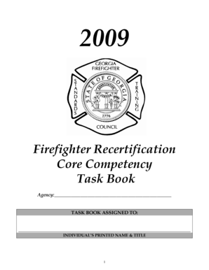 Firefighter Recertification Core Competency Task Book