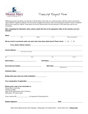 Transcript Request Form