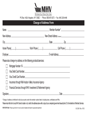 Change of Address Form