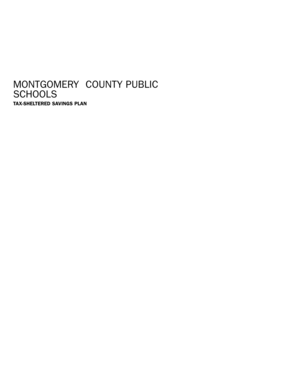 Montgomery County Public Schools Tax-Sheltered Savings Plan Enrollment Form
