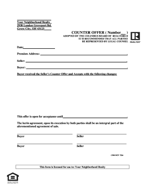 Real Estate Counter Offer Form