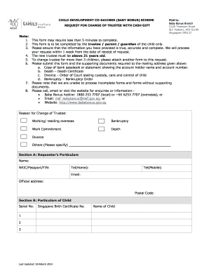 Change of Trustee Request Form