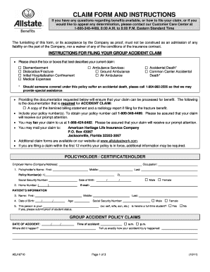 Group Accident Claim Form