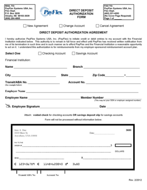 Direct Deposit Authorization Agreement