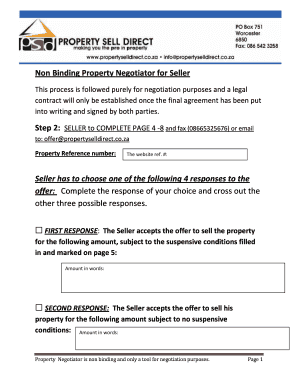 Non Binding Property Negotiator for Seller