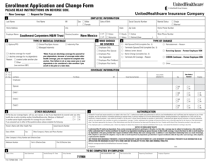 UnitedHealthcare Enrollment Application and Change Form