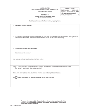 Form 24F-2 Annual Filing