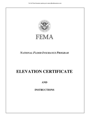 National Flood Insurance Program Elevation Certificate