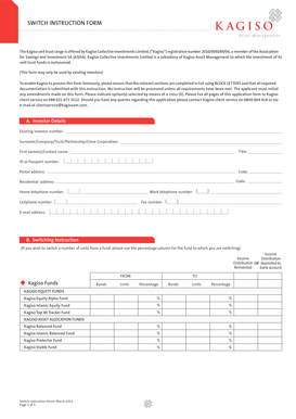 Kagiso Switch Instruction Form