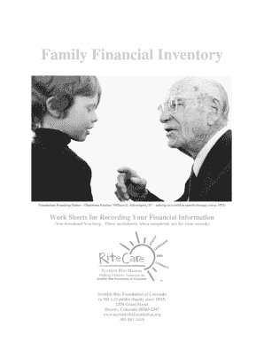 Family Financial Inventory Form
