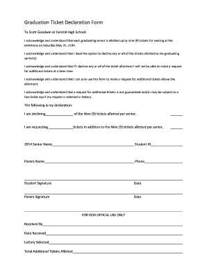 Graduation Ticket Declaration Form.pdf - Keller ISD Schools