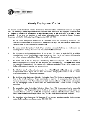 Hourly Employment Packet
