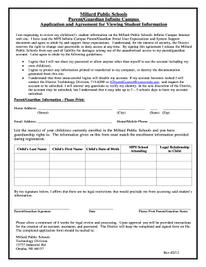 Engine cadet job description - Parent Portal Application and Agreement template for website