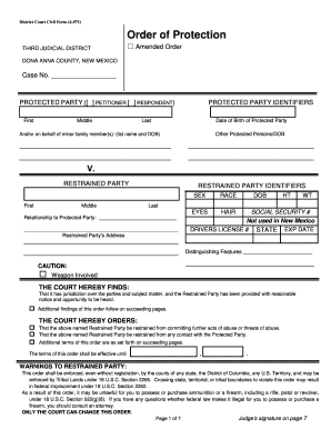 New Mexico Order of Protection