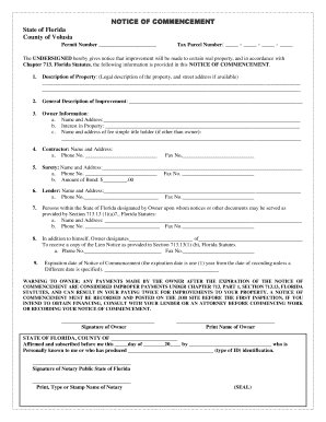 Florida Notice of Commencement