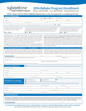 SylvantOne Patient Rebate Program Enrollment Form