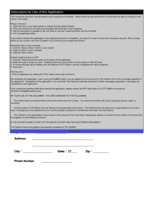 Hartford Professional Choice Liability Policy Application