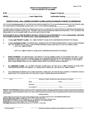 Chapter 13 Bankruptcy Plan