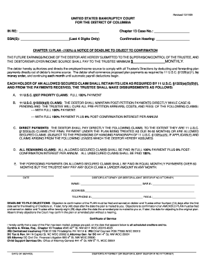 Chapter 13 Bankruptcy Plan