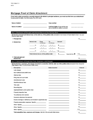 Mortgage Proof of Claim Attachment