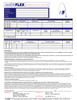 AmeriFlex Spending Account Claim Form