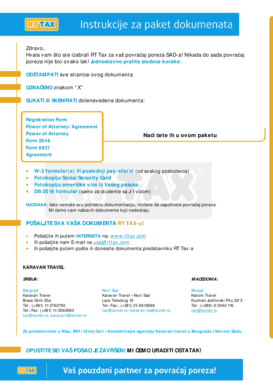 US Tax Refund Registration Form