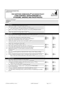 The Hartford CrimeShield Advanced Policy Questionnaire