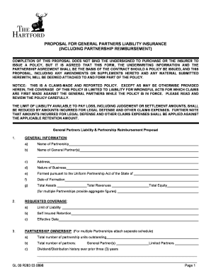 General Partners Liability Insurance Proposal